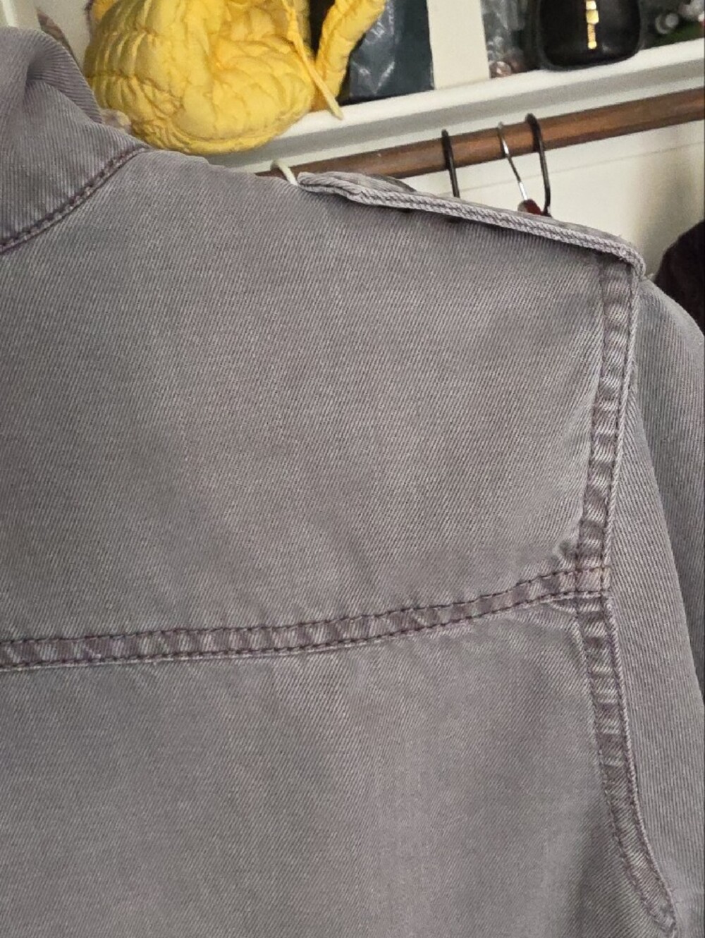 Max Jeans Gray Utility Drawstring Field Jacket - Picture 12 of 12